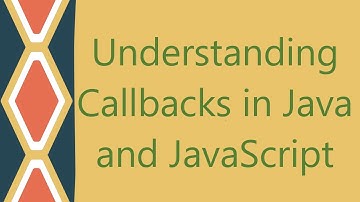 Understanding Callbacks in Java and JavaScript