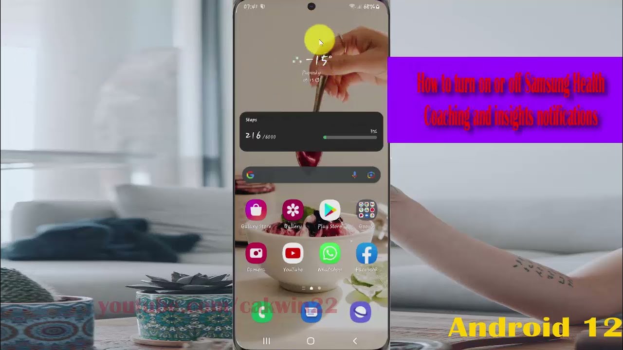 How to turn on or off Samsung Health Coaching and insights