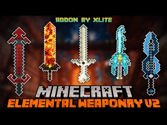 Minecraft ELEMENTAL SWORDS Addon (Bedrock/MCPE/Xbox) 