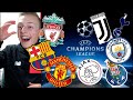 MAN UNITED GET BARCELONA!!! LIVE REACTION CHAMPIONS LEAGUE DRAW!!
