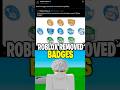 Roblox Removed Badges 😭 #roblox #shorts