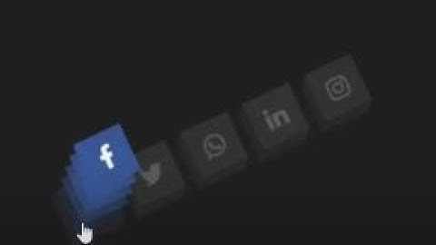 CSS 3D Icon Hover Effects || CSS 3D Isometric Social Media Icon Hover Effects || Fontawesome Icons