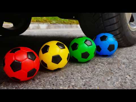 Crushing Experiments Video! &Car vs Crunchy Color Giant Toothpaste Balloons & Soft Things By Car