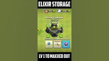 Time Lapse Elixir Storage LV 1 to Max and Cost Upgrade 😱😱😱 #clashofclans #tiktokviral  #shortvideo