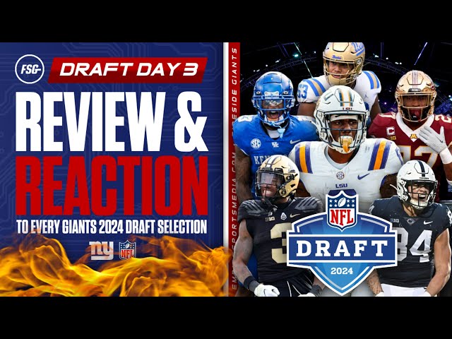 Review and Reaction to Every Giants 2024 Draft Selection | ALEX IS BACK