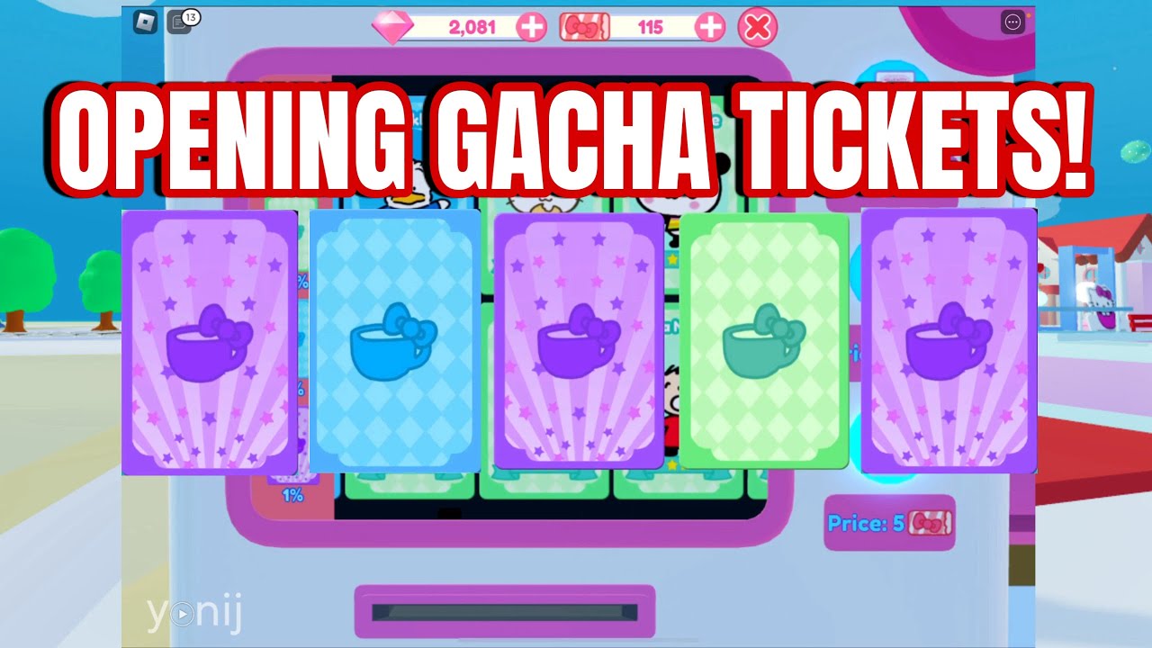 Simulator for gachas and tickets