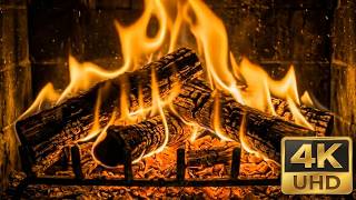 10 Hours Deep Orange Fireplace 4K 🔥 | Cozy Crackling Fire Sounds | No Flickering | Оранжевый Камин