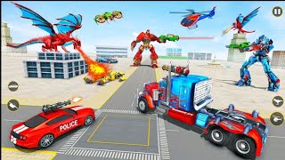 Multi Transforming Robot Games With Police Truck Dragon Games - Android Gameplay | Robot Simulator screenshot 3
