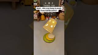 Sharing my handmade craft — a little lamp made from paper cups #DIYKids #KidsCraft #CreativeDIY