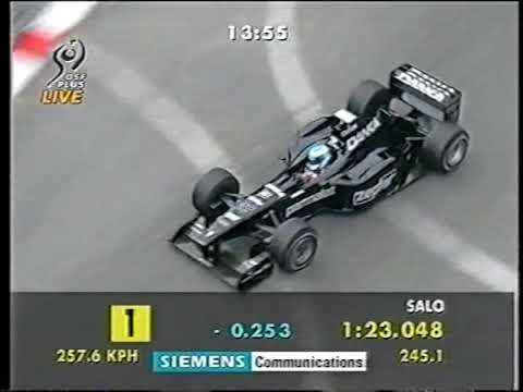 F1 Monaco 1998 Fp3 Mika Salo Puts His Arrows On P1 Df1 Youtube