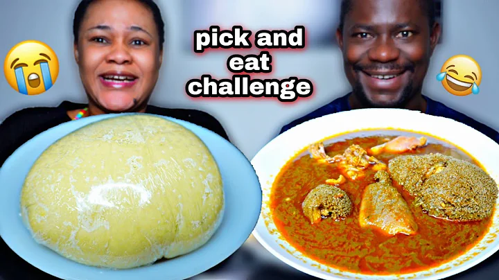 PICK and EAT MUKBANG CHALLENGE |FUFU with SPINACH SOUP MUKBANG |AFRICAN FOOD MUKBANG
