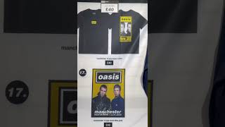 OASIS MERCHANDISE FOR MANCHESTER SELLING FAST STORE #oasis #oasislive25 #heatonpark