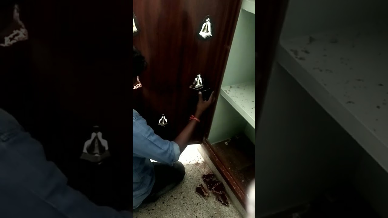 pvc pooja cupboards making. pooja bell fixing / sri krishna pvc door. Thuraipakkam Chennai