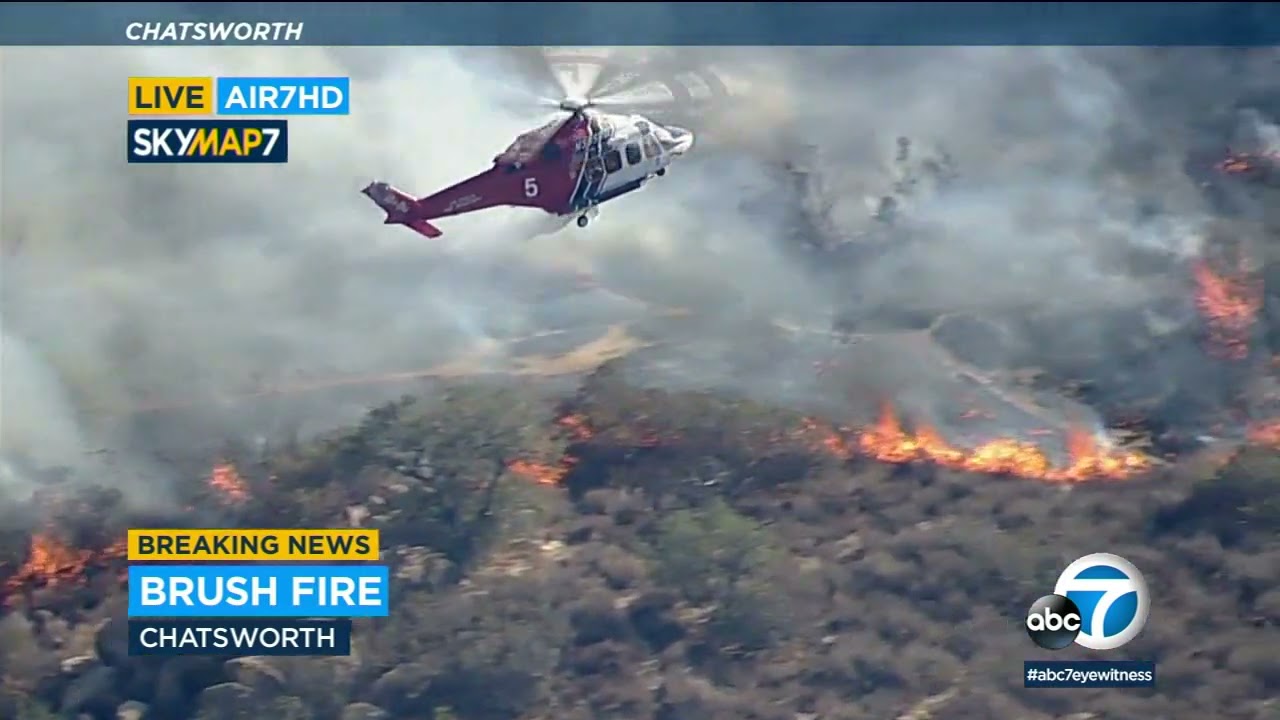 Jeffrey Fire: Blaze erupts in Chatsworth, covering surrounding area with smoke | ABC7