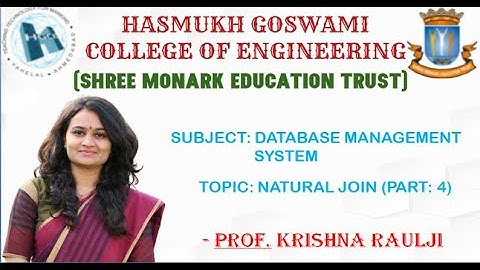 NATURAL JOIN (3RD SEMESTER DIPLOMA & DEGREE ENGINEERING, HGCE, VAHELAL)