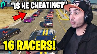 Summit1g finds CHEATING RACER in 16 PLAYER RACE?! | GTA 5 NoPixel RP