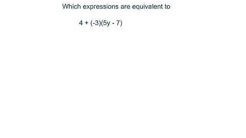 Equivalent expressions, negative numbers and distribution