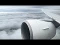 4k turkish airlines boeing 777300er cloudy approach landing and taxi in istanbul