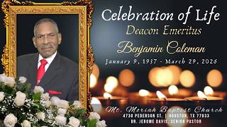 Celebration of Life: Deacon Emeritus Benjamin Coleman