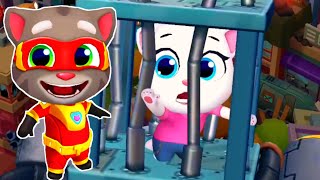 save Angela and the whole city || Talking Tom hero dash gameplay