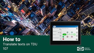 How to translate texts on TDU 107