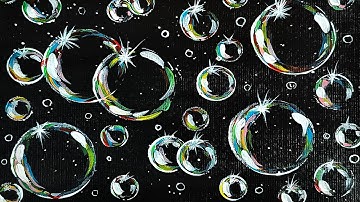 How to Paint Bubbles | Acrylic Bubble Painting | Easy Bubbles Painting Ideas