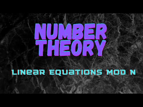 Linear equations mod