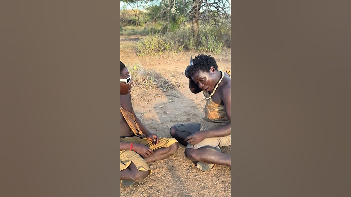 Hadzabe Tribe bushmen Dudukwe show Chabba new tool he found in the bush 😍😅