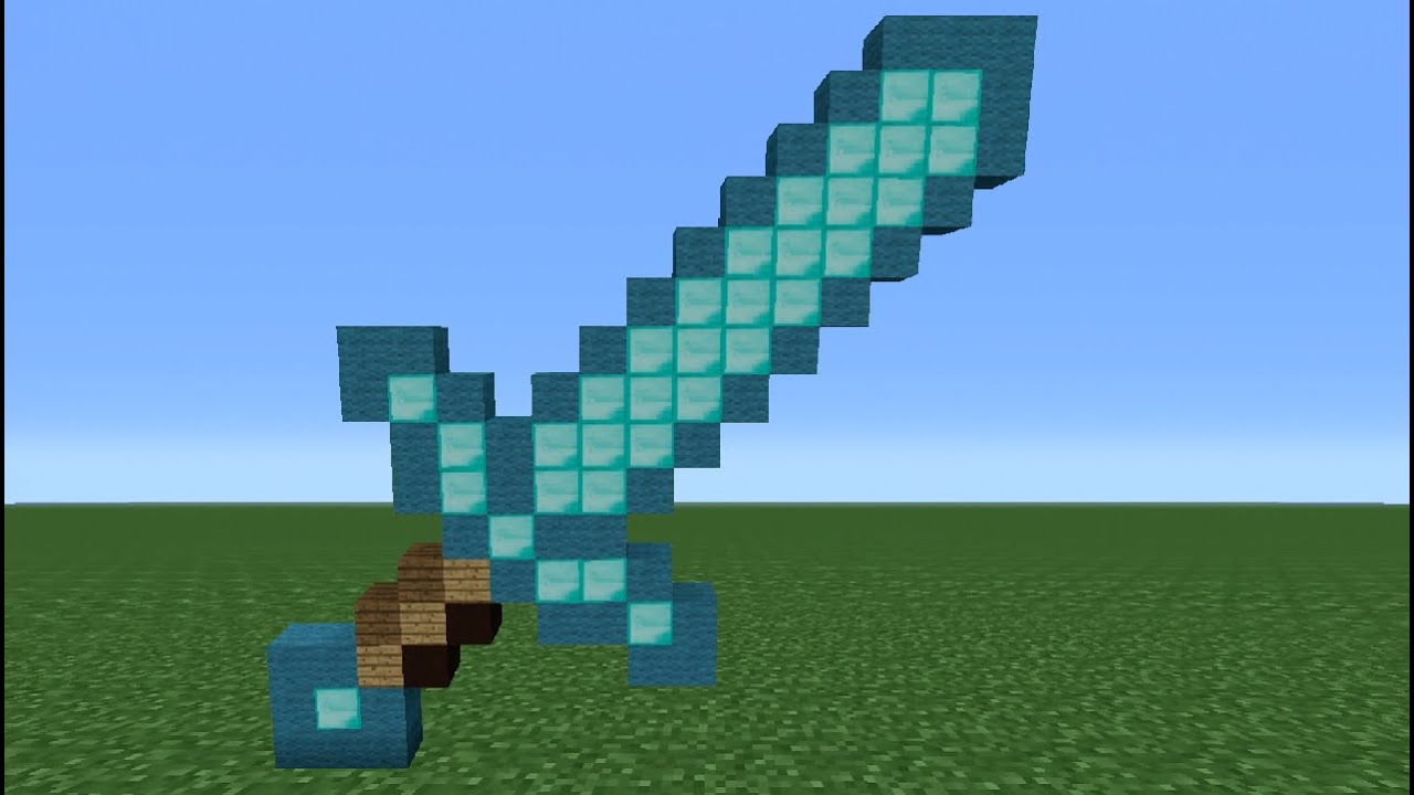 Minecraft Diamond Sword (Instructions)