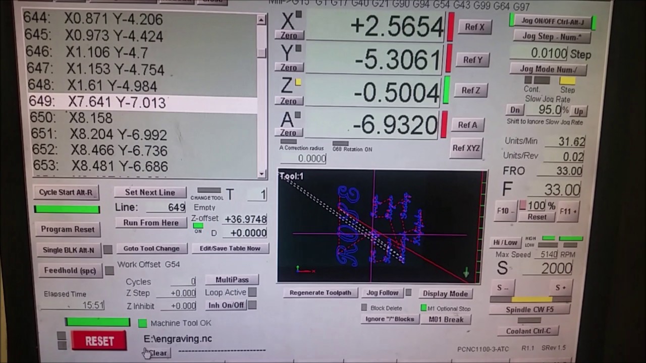 Engraving on tormach PCNC1100