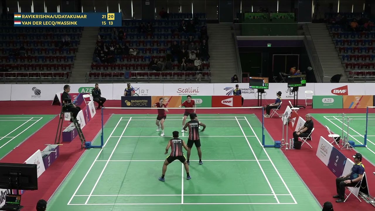 Match point - Ravikrishna / Udayakumar vs Van Der Lecq / Wassink - MD, SF - Azerbaijan Int. 2024