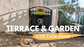 Our ITALIAN TERRACE and GARDEN TRANSFORMATION *time-lapse*. ONE YEAR IN 30 MINUTES