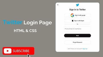 Animated Login Page Like Twitter Using HTML And CSS | | How To Make  Login Page With HTML & CSS