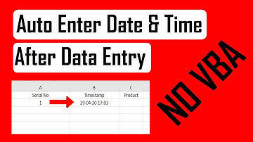 How to Automatically Enter Date & Time After Data Entry In Excel