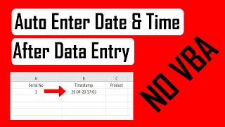 How to Automatically Enter Date & Time After Data Entry In Excel screenshot 5