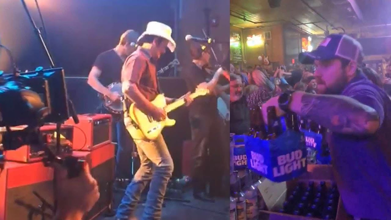 Brad Paisley Buys a Round of Beers for Nashville Bar During Filming of ...