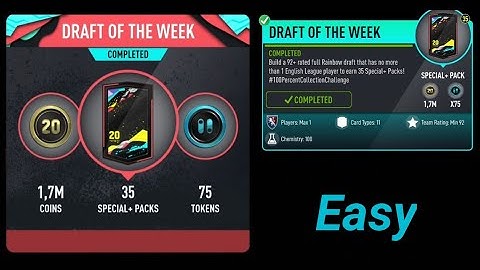 FUT 20 by Pacybits | Easiest Way for 35 Special Packs - Draft of the Week | Weekly Objective