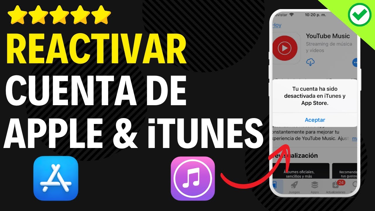 Cómo Volver a ACTIVAR Mi Cuenta de iTUNES y APP STORE - YouTube