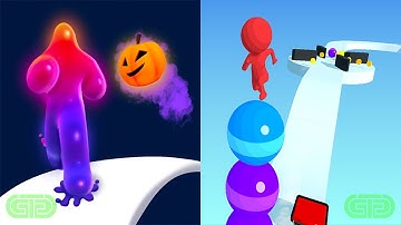 Blob Runner 3D Vs Stack Rider Android iOS Mobile Gameplay Walkthrough 223441