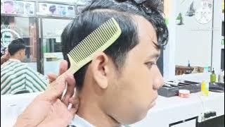 teknik dasar potong rambut pria 2 jari