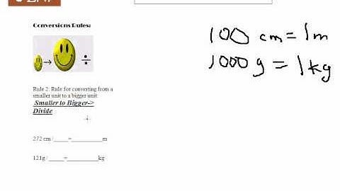 How to convert units in the metric system smaller to bigger units