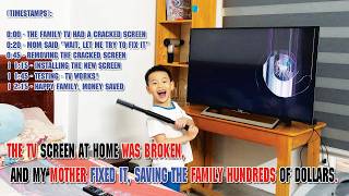 The TV screen at home was broken, and my mother fixed it, saving the family hundreds of dollars. screenshot 2