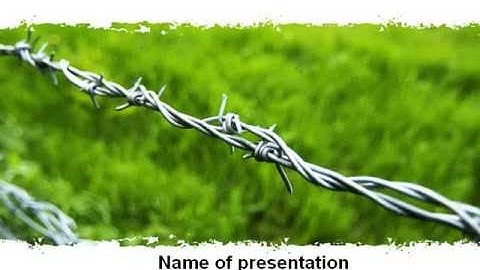 Barbed Wire Fence PowerPoint Template by PoweredTemplate.com