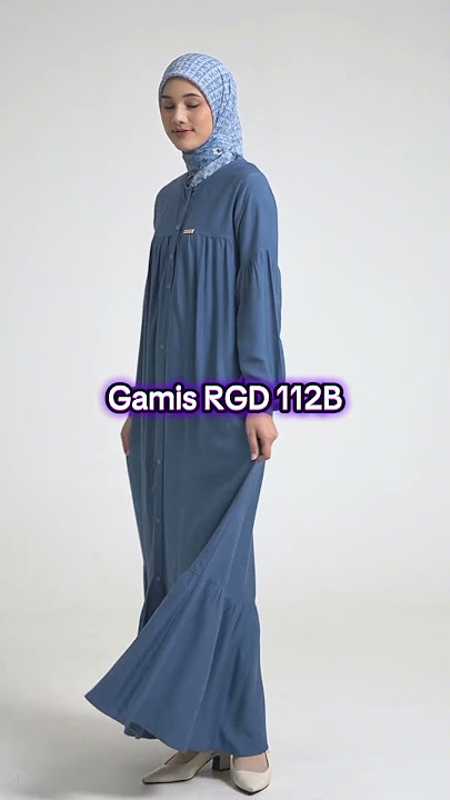Gamis Rauna RGD 112 B, bahan rayon super adem dan nyaman.  #baju #gamisrayon #raunapride