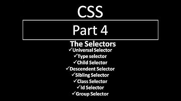 CSS Tutorial part 4 The All Selectors