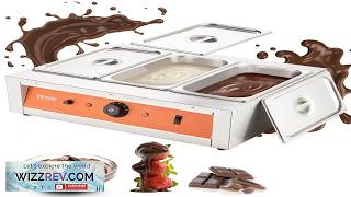 VEVOR Chocolate Tempering Machine 26.5 Lbs 3 Tanks Chocolate Melting Pot TEMP
