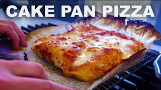 Cake pan pizza | deep-dish Sicilian/Detroit-style (kinda)