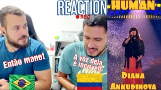 REACTION Diana Ankudinova - Human | Диана Анкудинова | Fantástica 👏👏| Ты супер! | REACT | 🇨🇴🇧🇷#402