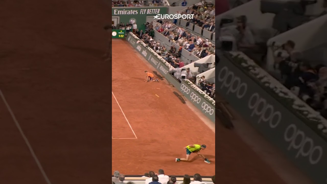 The GOAT Rafael Nadal saves set point with insane shot 