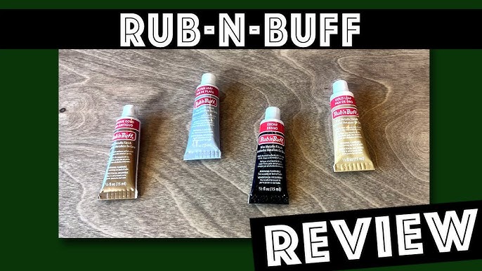 Rub n Buff Colors Metallic Wax Paste with Microfiber Cloth - Silver Leaf  Rub and Buff - 5x7 Cloth to Buff Gilding Wax for Furniture into a Smooth